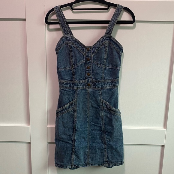 Jean Dress with Pockets - Picture 1 of 3